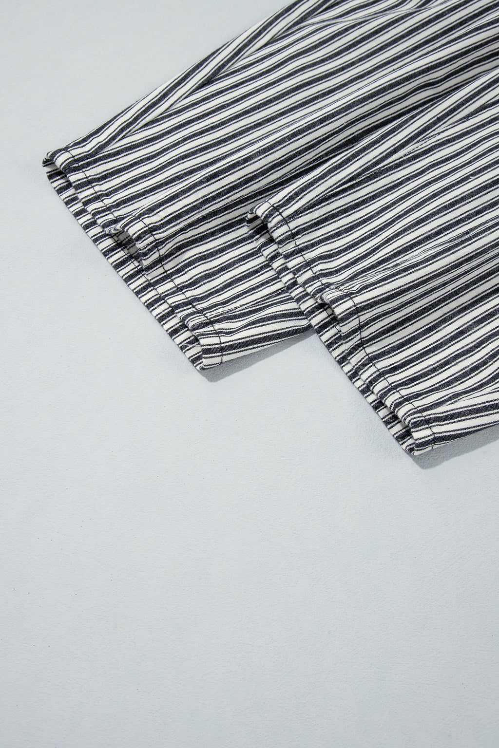Blue Stripe Drawstring Casual Loose Pants