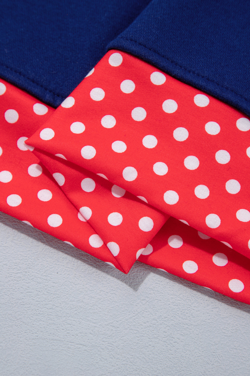 Grapefruit Orange Polka Dot Letter Print Contrast Trim Mock Neck Sweatshirt