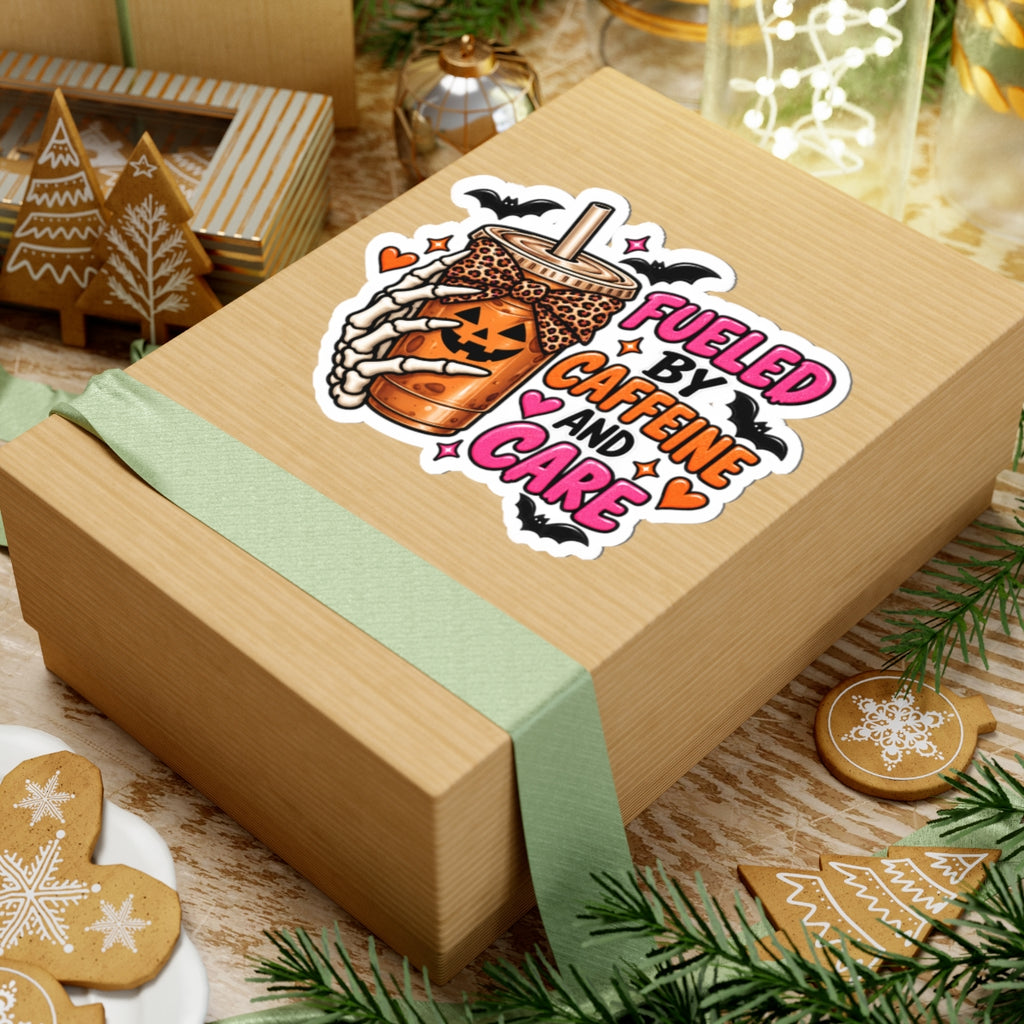 Fuelled by Caffeine and Care Halloween Sticker