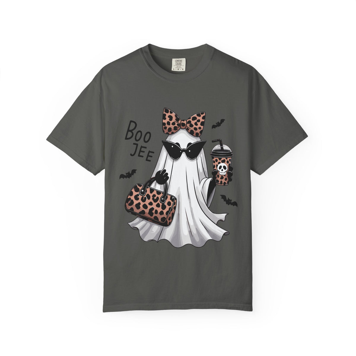Boo Jee Leopard Ghost T‑Shirt — Cute Halloween Graphic Tee