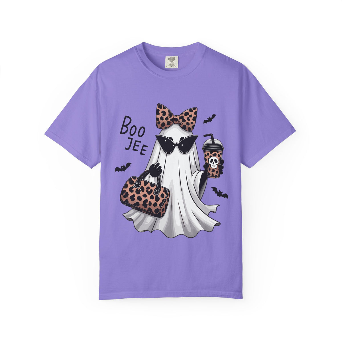 Boo Jee Leopard Ghost T‑Shirt — Cute Halloween Graphic Tee