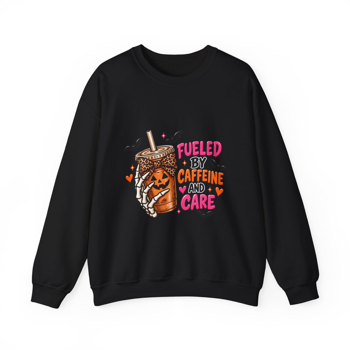 Halloween 'Fueled by Caffeine and Care' Sweatshirt