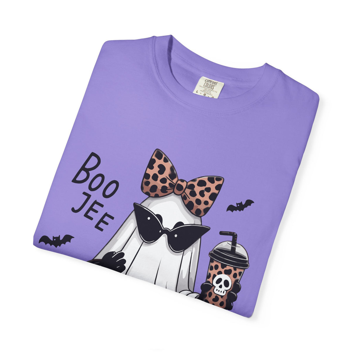 Boo Jee Leopard Ghost T‑Shirt — Cute Halloween Graphic Tee