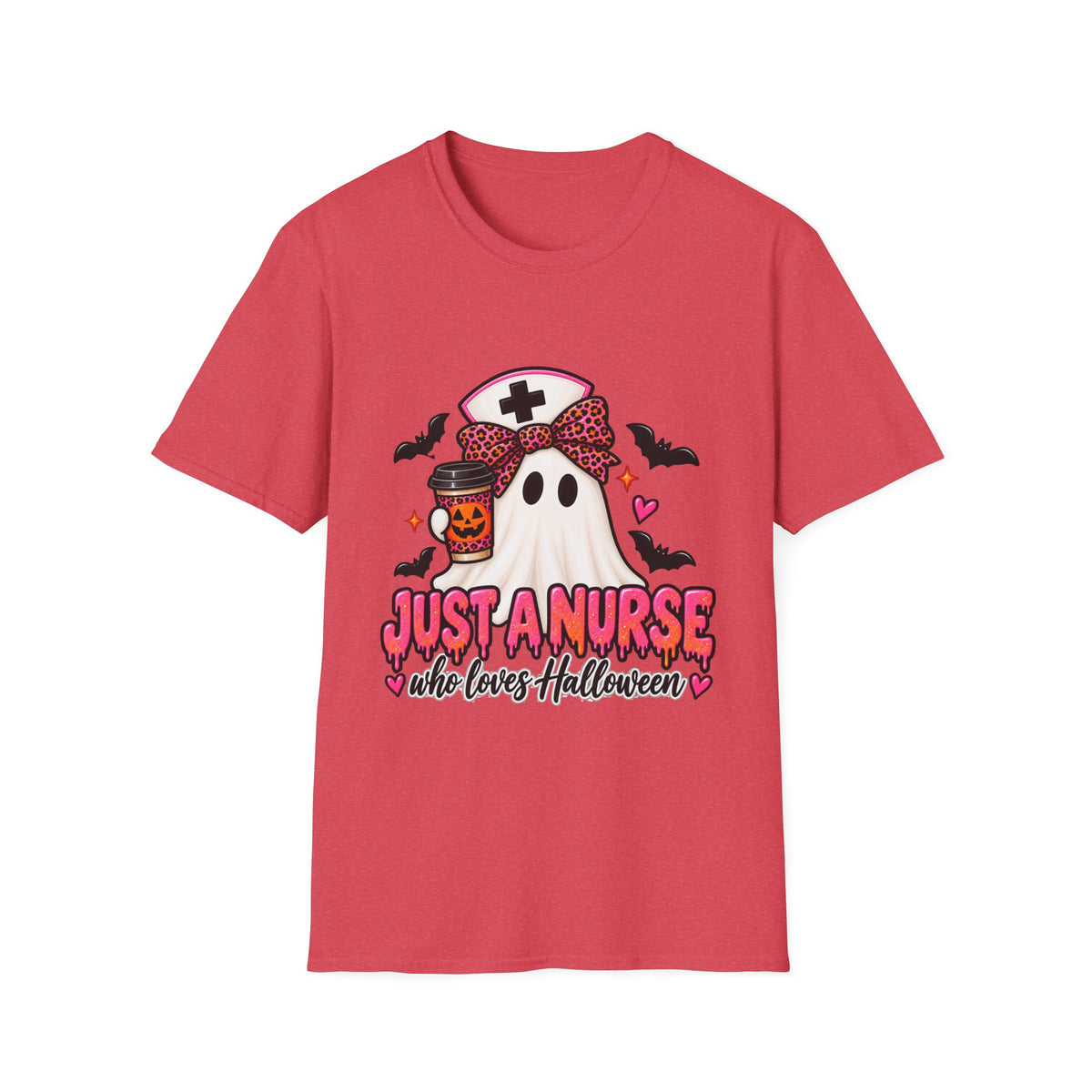Halloween Nurse T‑Shirt – “Just a Nurse Who Loves Halloween” Ghost Design