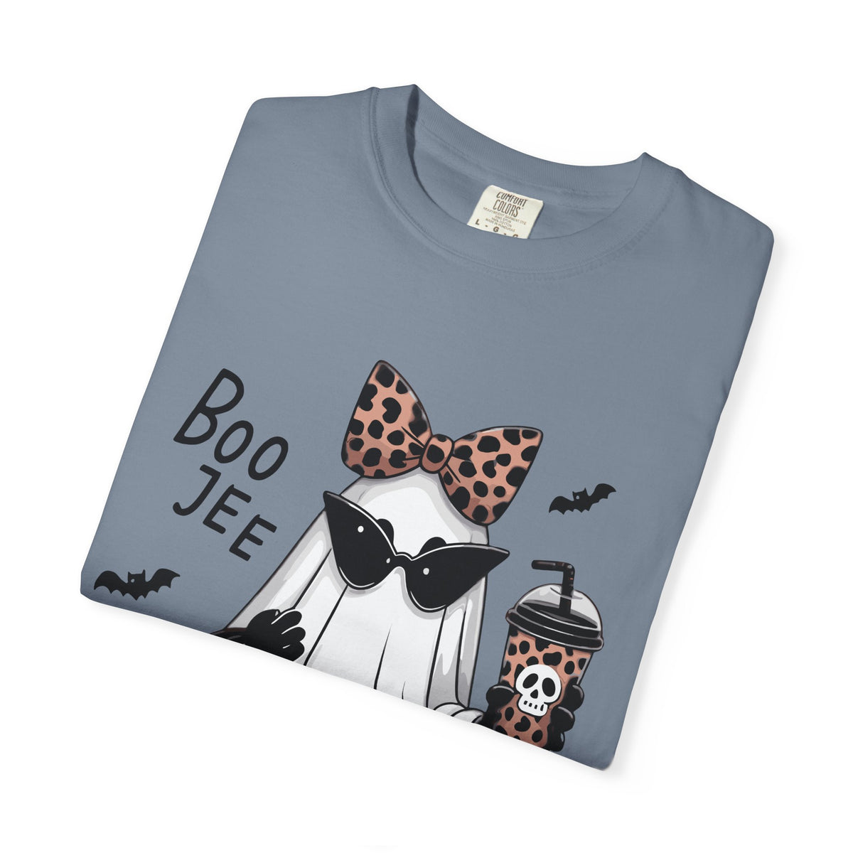 Boo Jee Leopard Ghost T‑Shirt — Cute Halloween Graphic Tee