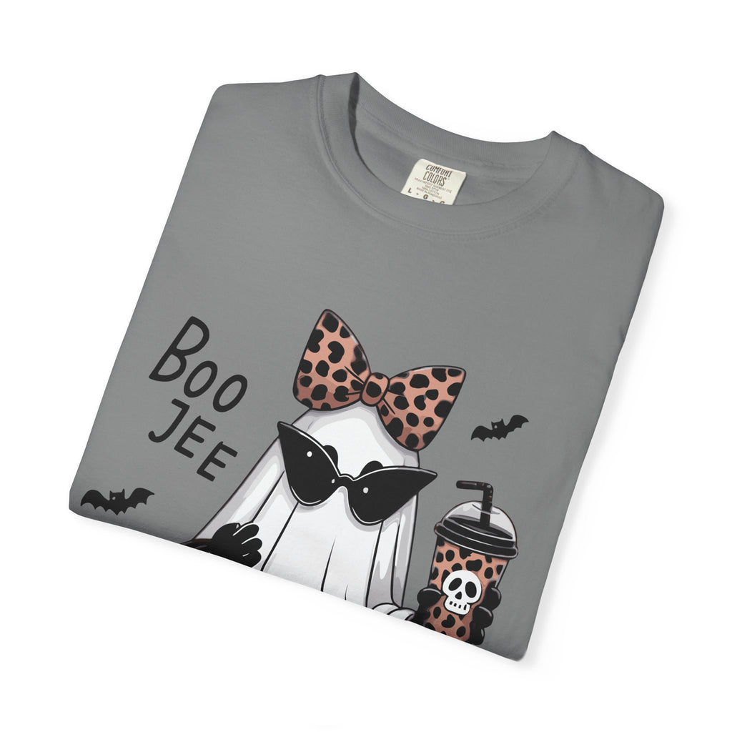 Boo Jee Leopard Ghost T‑Shirt — Cute Halloween Graphic Tee