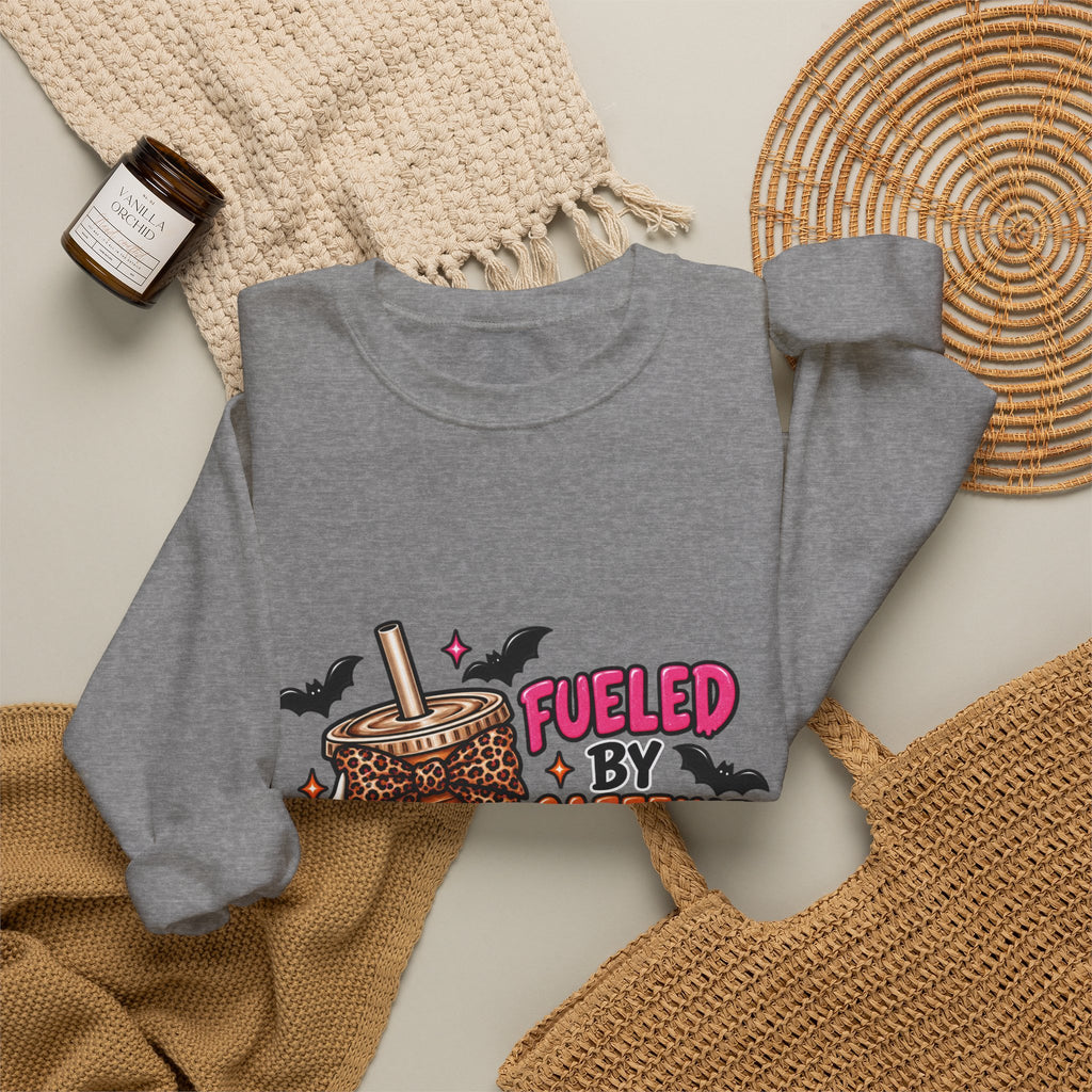 Halloween 'Fueled By Caffeine and Care' Sweatshirt