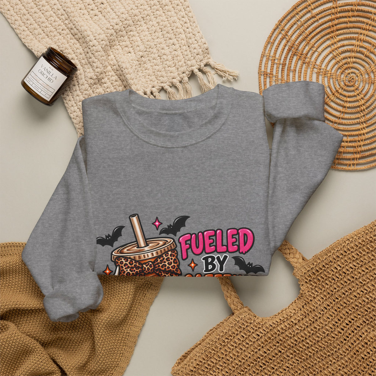 Halloween 'Fueled By Caffeine and Care' Sweatshirt