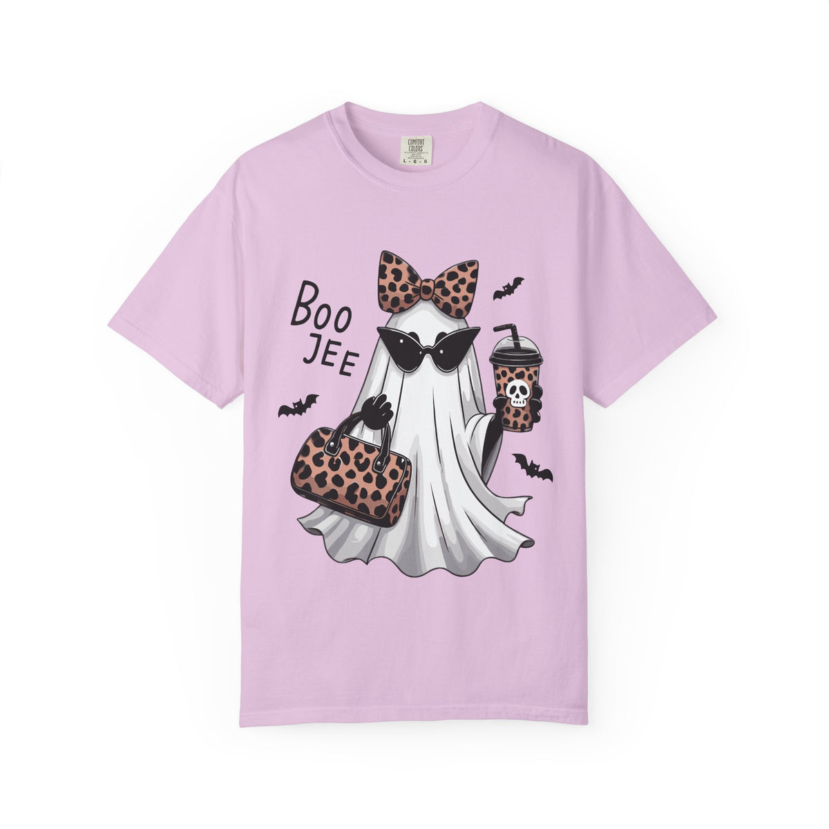 Boo Jee Leopard Ghost T‑Shirt — Cute Halloween Graphic Tee