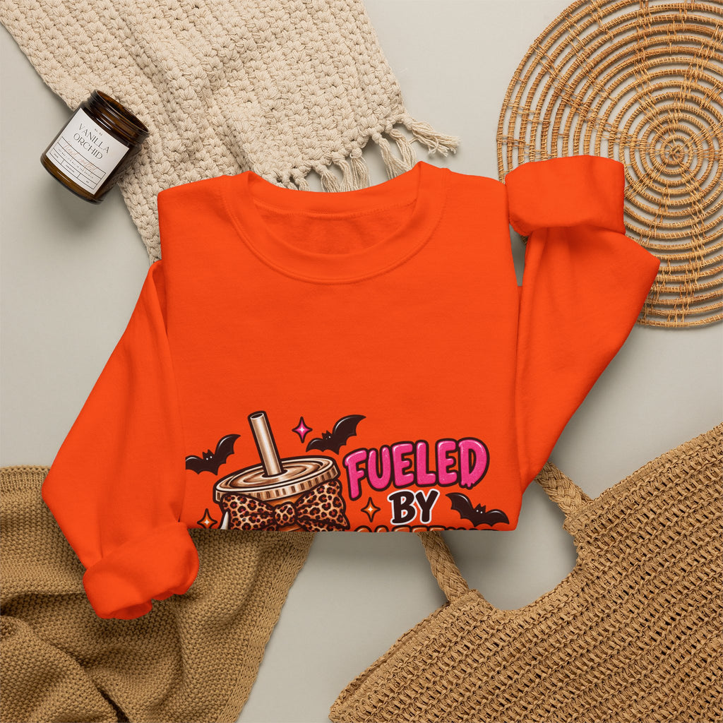 Halloween 'Fueled By Caffeine and Care' Sweatshirt
