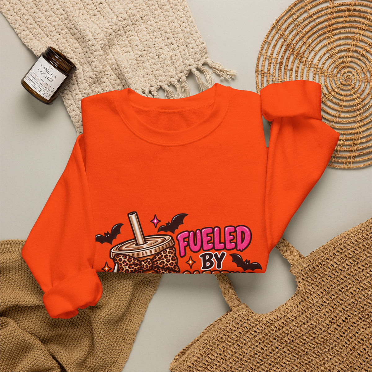 Halloween 'Fueled By Caffeine and Care' Sweatshirt