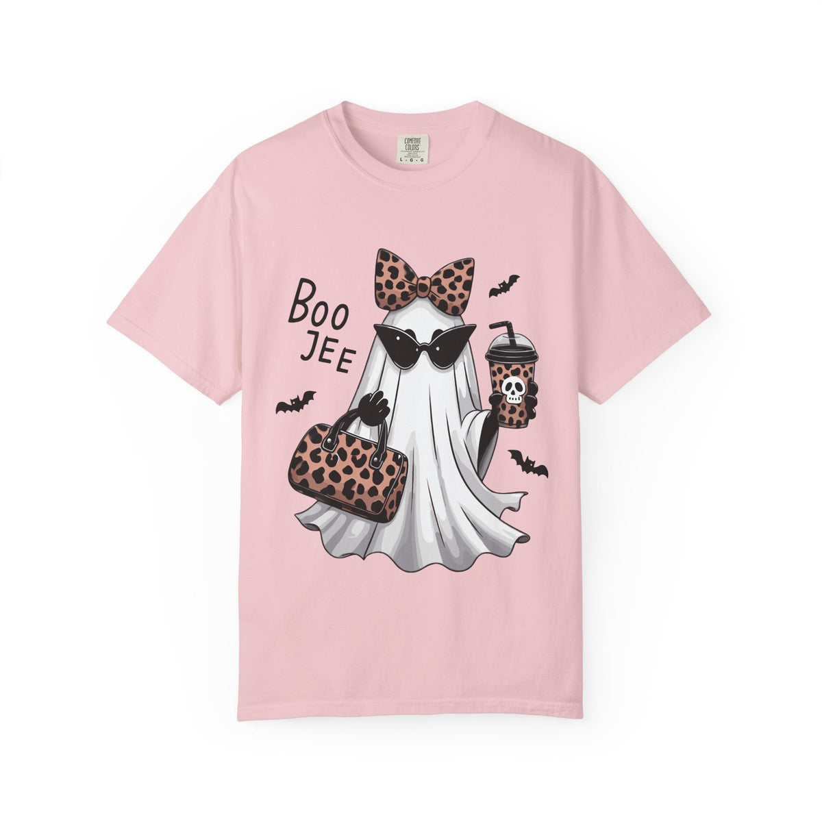 Boo Jee Leopard Ghost T‑Shirt — Cute Halloween Graphic Tee