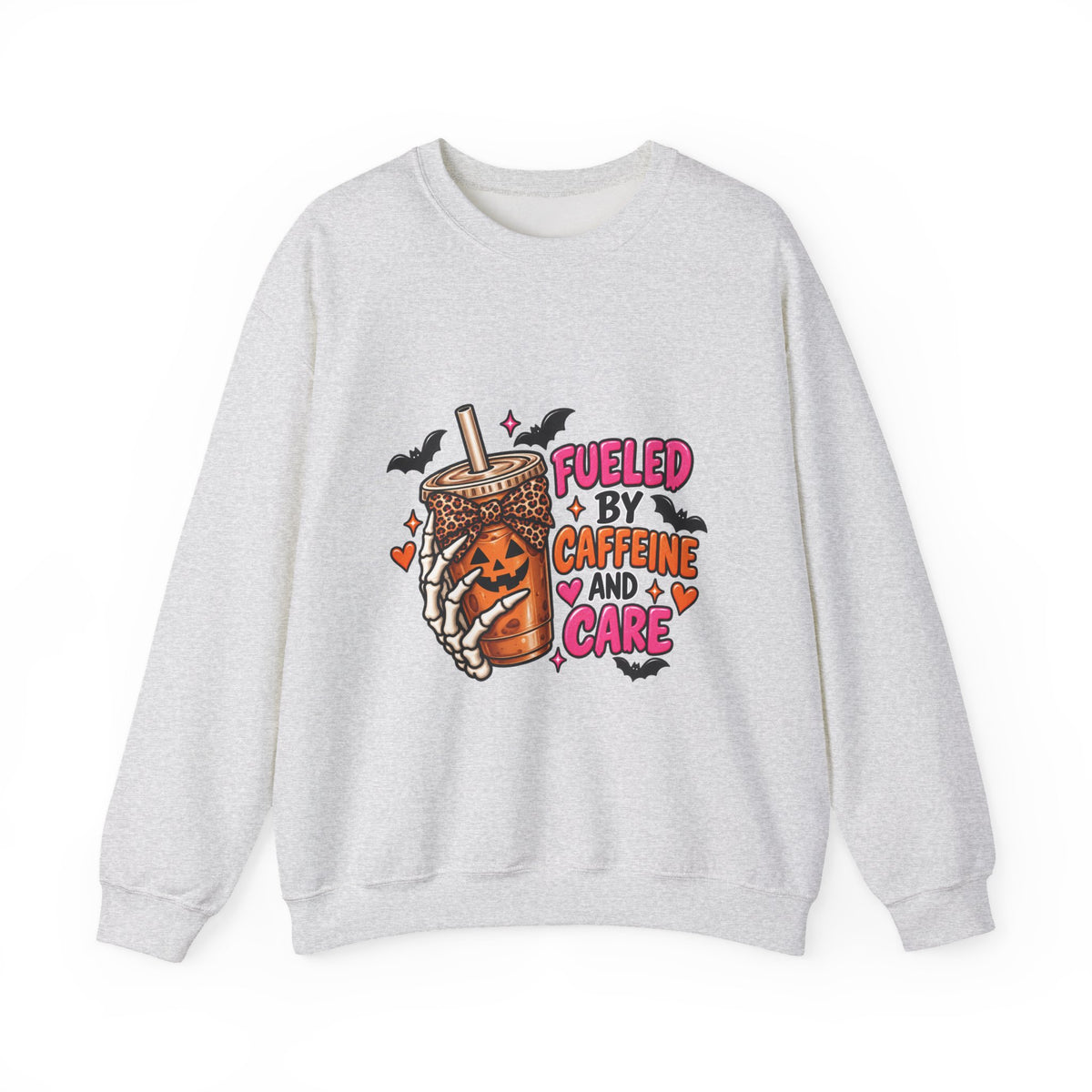 Halloween 'Fueled By Caffeine and Care' Sweatshirt