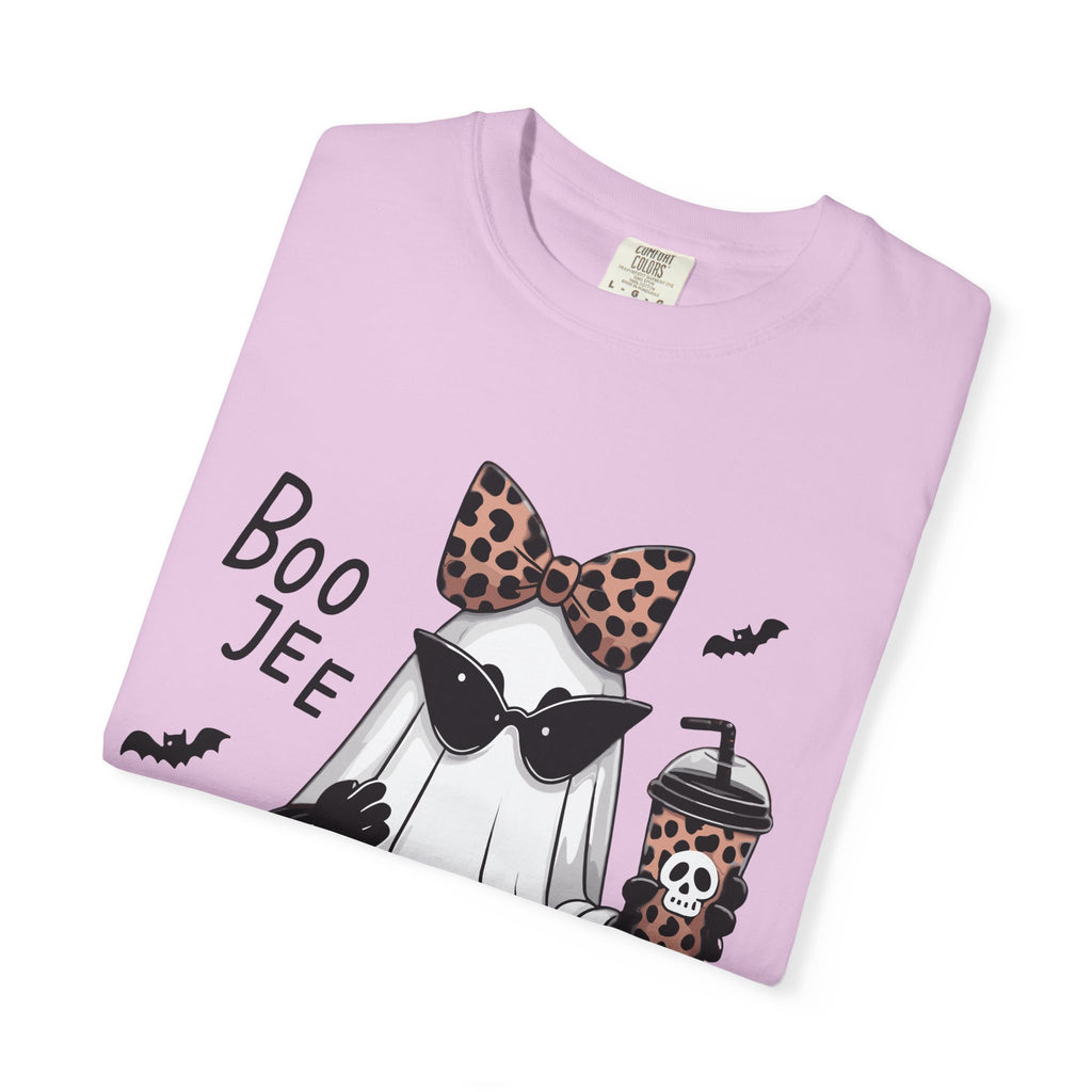 Boo Jee Leopard Ghost T‑Shirt — Cute Halloween Graphic Tee