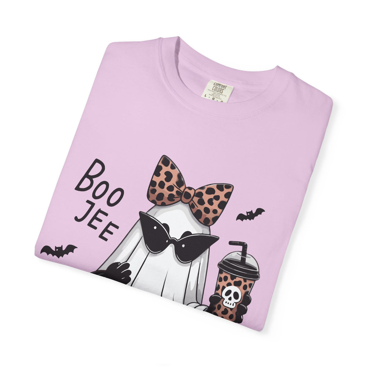 Boo Jee Leopard Ghost T‑Shirt — Cute Halloween Graphic Tee