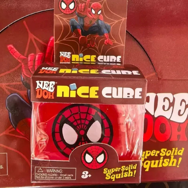 Needoh Spider Man Square Maltose Stress Relief Toy