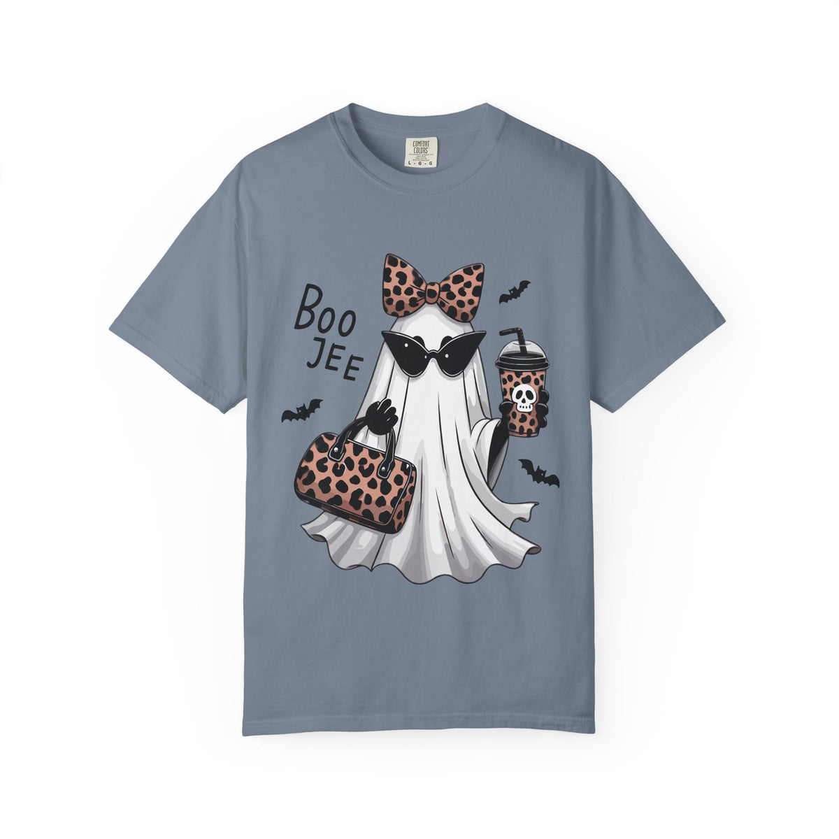 Boo Jee Leopard Ghost T‑Shirt — Cute Halloween Graphic Tee
