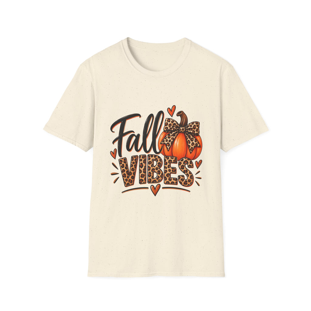 Fall Vibes T-Shirt — Leopard Pumpkin Graphic Tee