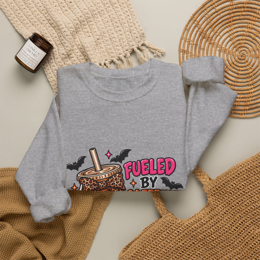 Halloween 'Fueled By Caffeine and Care' Sweatshirt