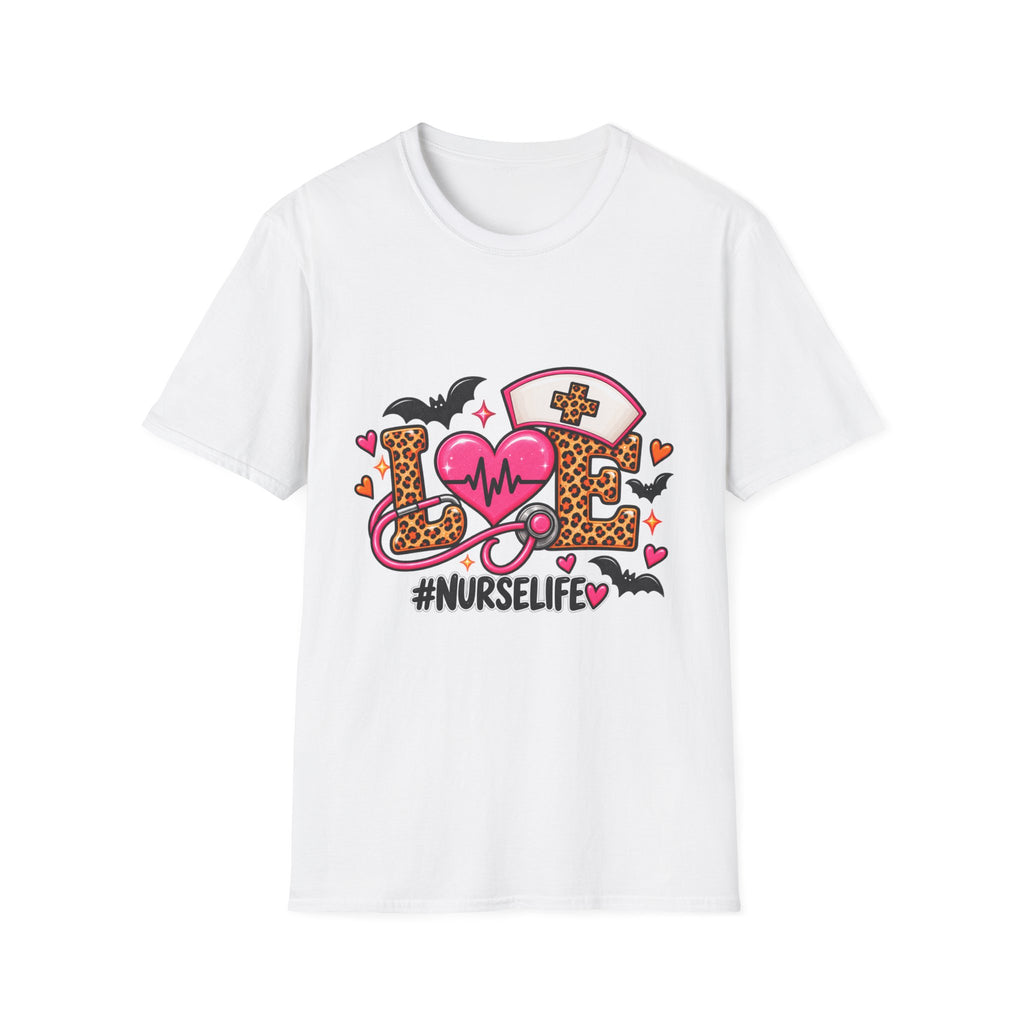 Nurse Life Love Graphic T-Shirt — #NURSELIFE Heart Stethoscope Design
