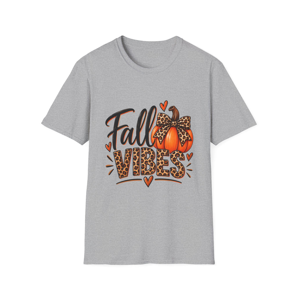 Fall Vibes T-Shirt — Leopard Pumpkin Graphic Tee