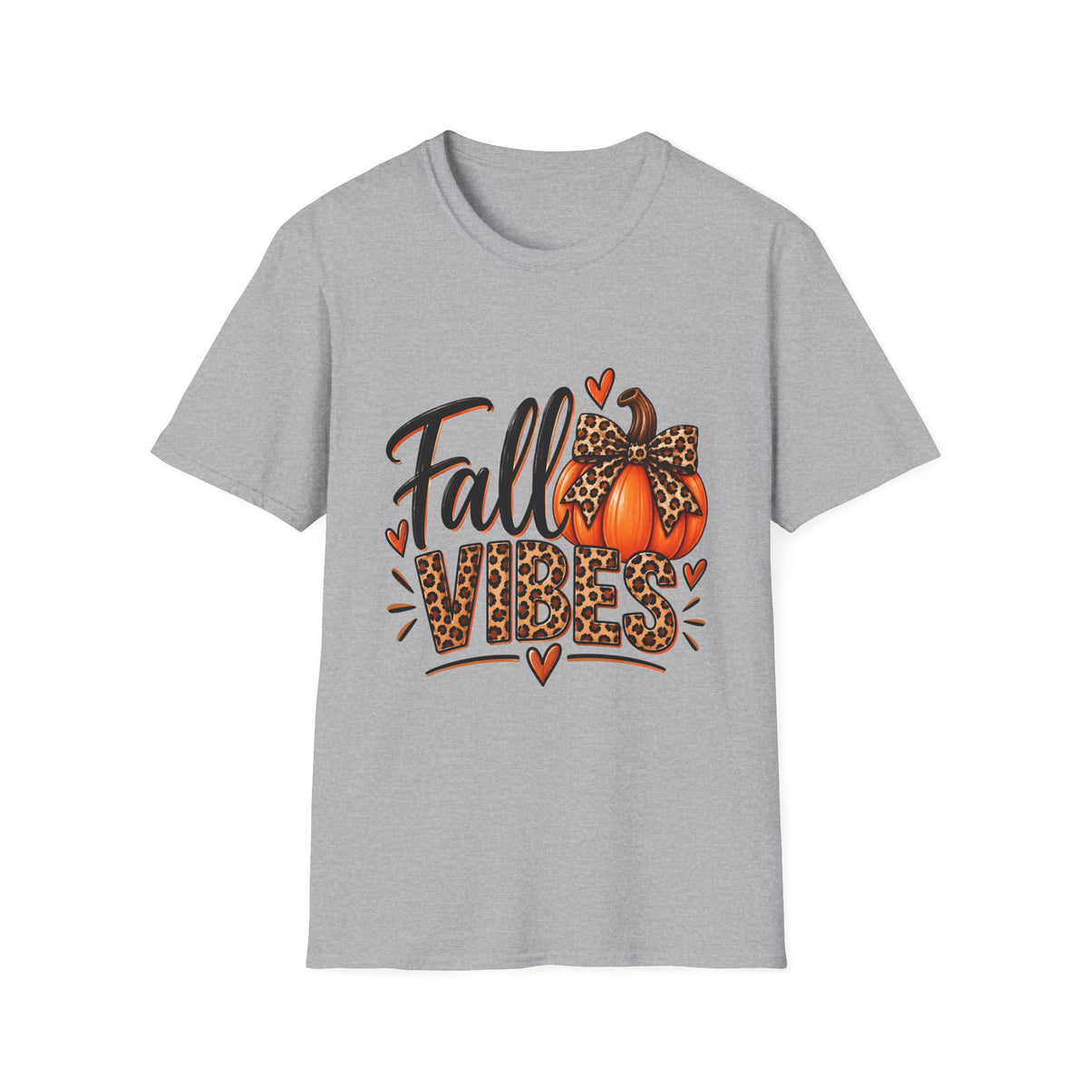 Fall Vibes T-Shirt — Leopard Pumpkin Graphic Tee