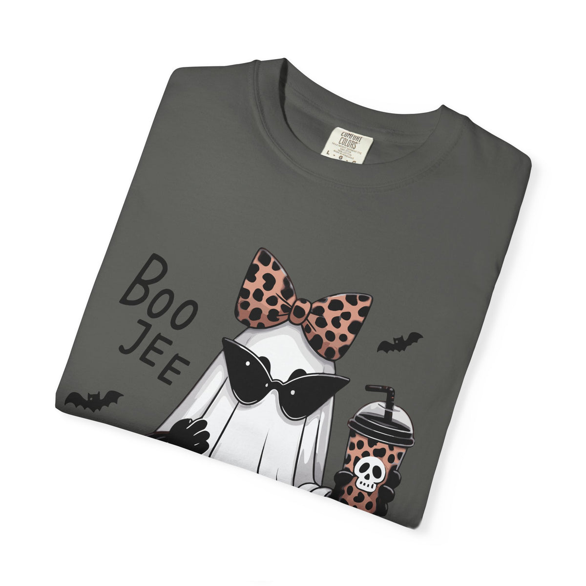 Boo Jee Leopard Ghost T‑Shirt — Cute Halloween Graphic Tee