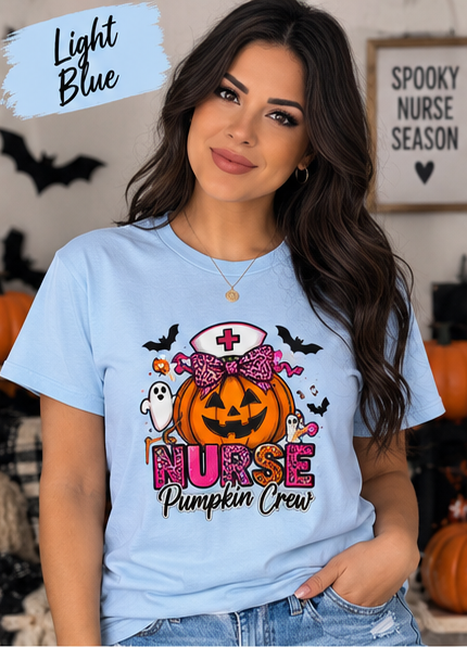 Nurse Pumpkin Crew Halloween T-Shirt