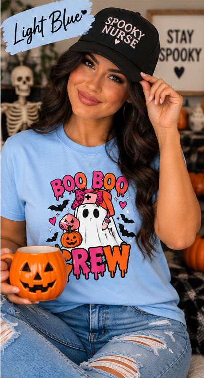 Boo Boo Crew T-Shirt — Cute Halloween Ghost Coffee Tee
