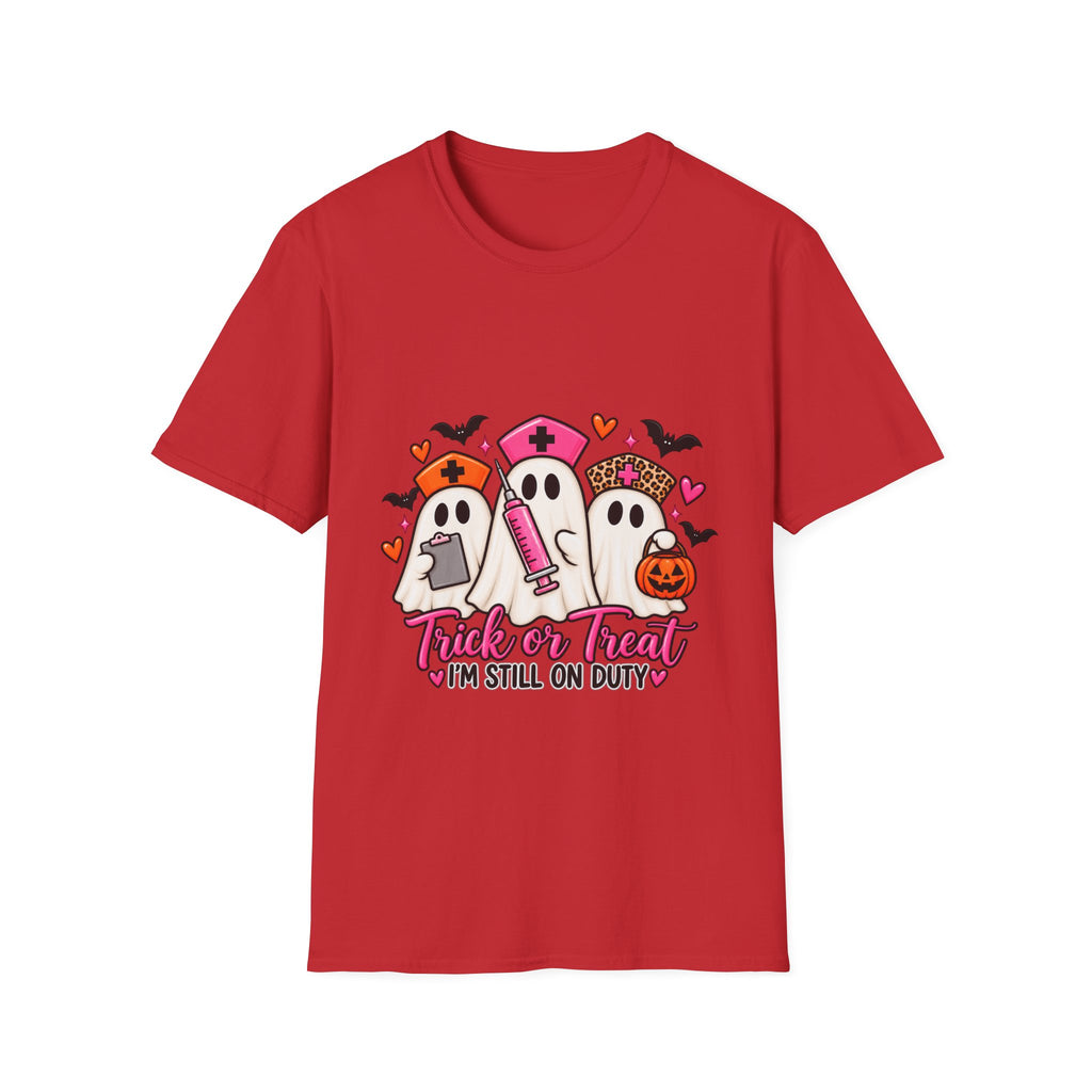 Halloween Nurse Ghosts T-Shirt – “Trick or Treat I’m Still On Duty”