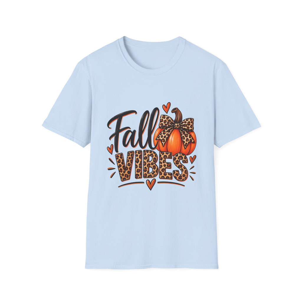 Fall Vibes T-Shirt — Leopard Pumpkin Graphic Tee
