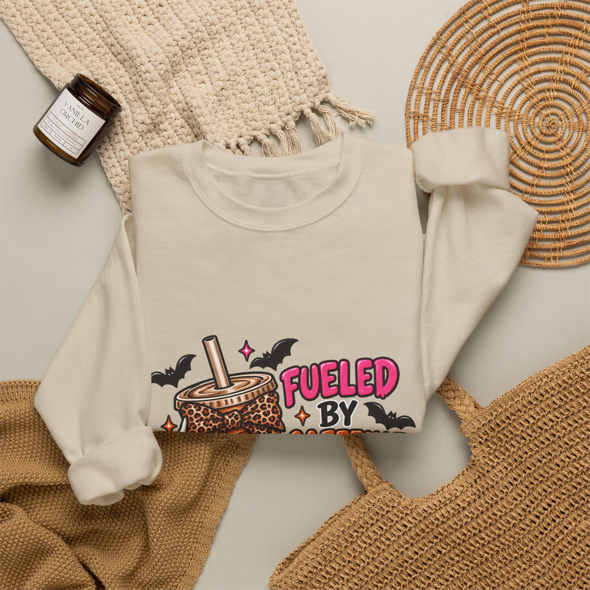 Halloween 'Fueled By Caffeine and Care' Sweatshirt