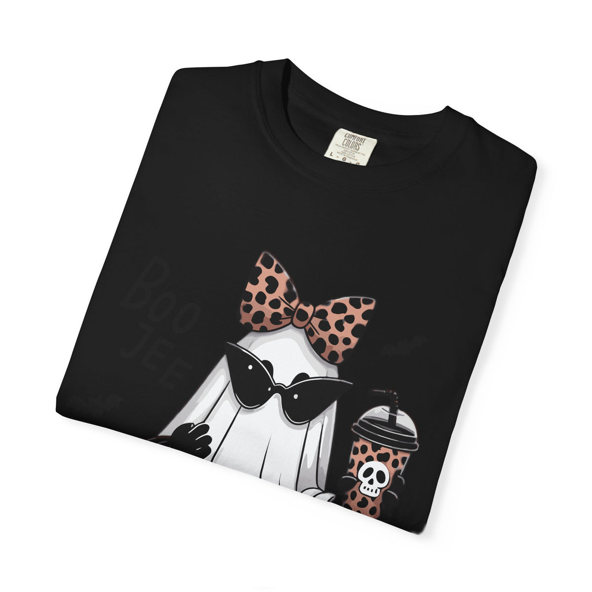 Boo Jee Leopard Ghost T‑Shirt — Cute Halloween Graphic Tee