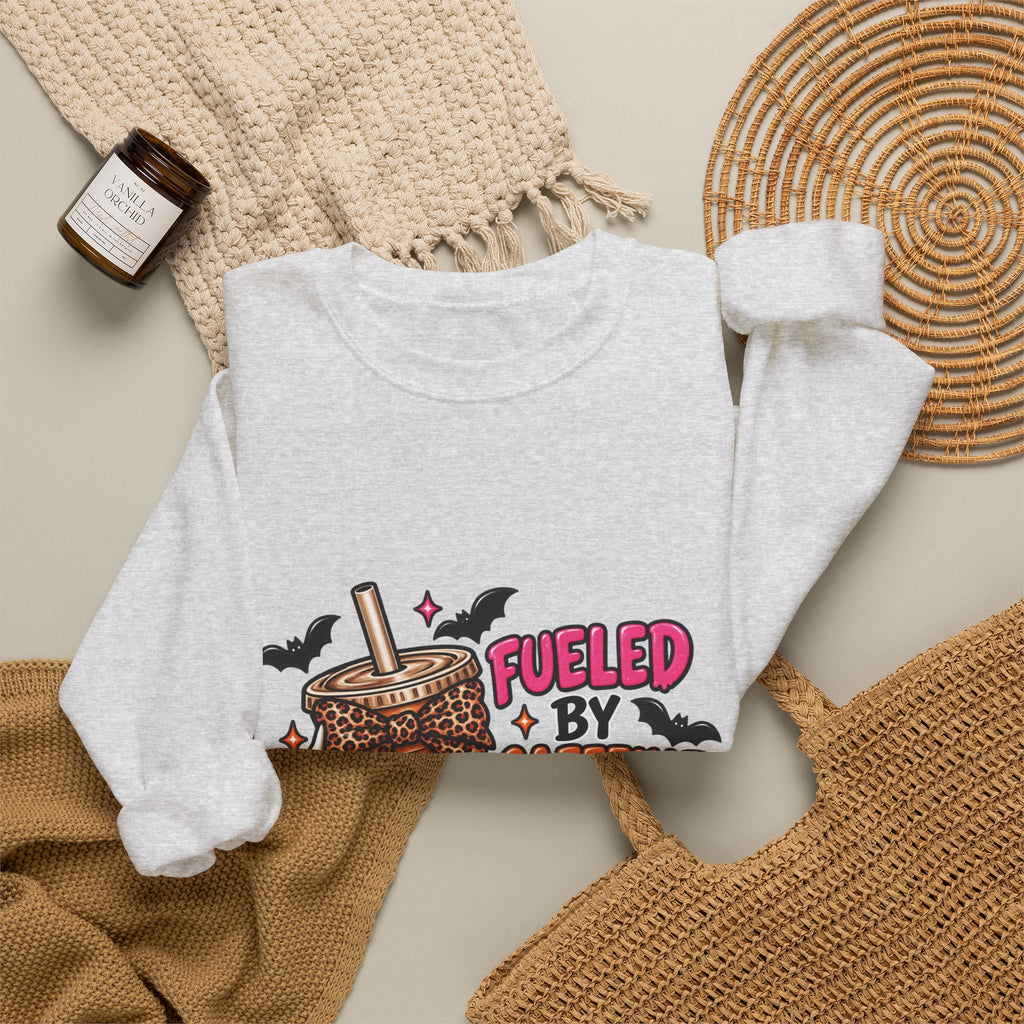 Halloween 'Fueled By Caffeine and Care' Sweatshirt