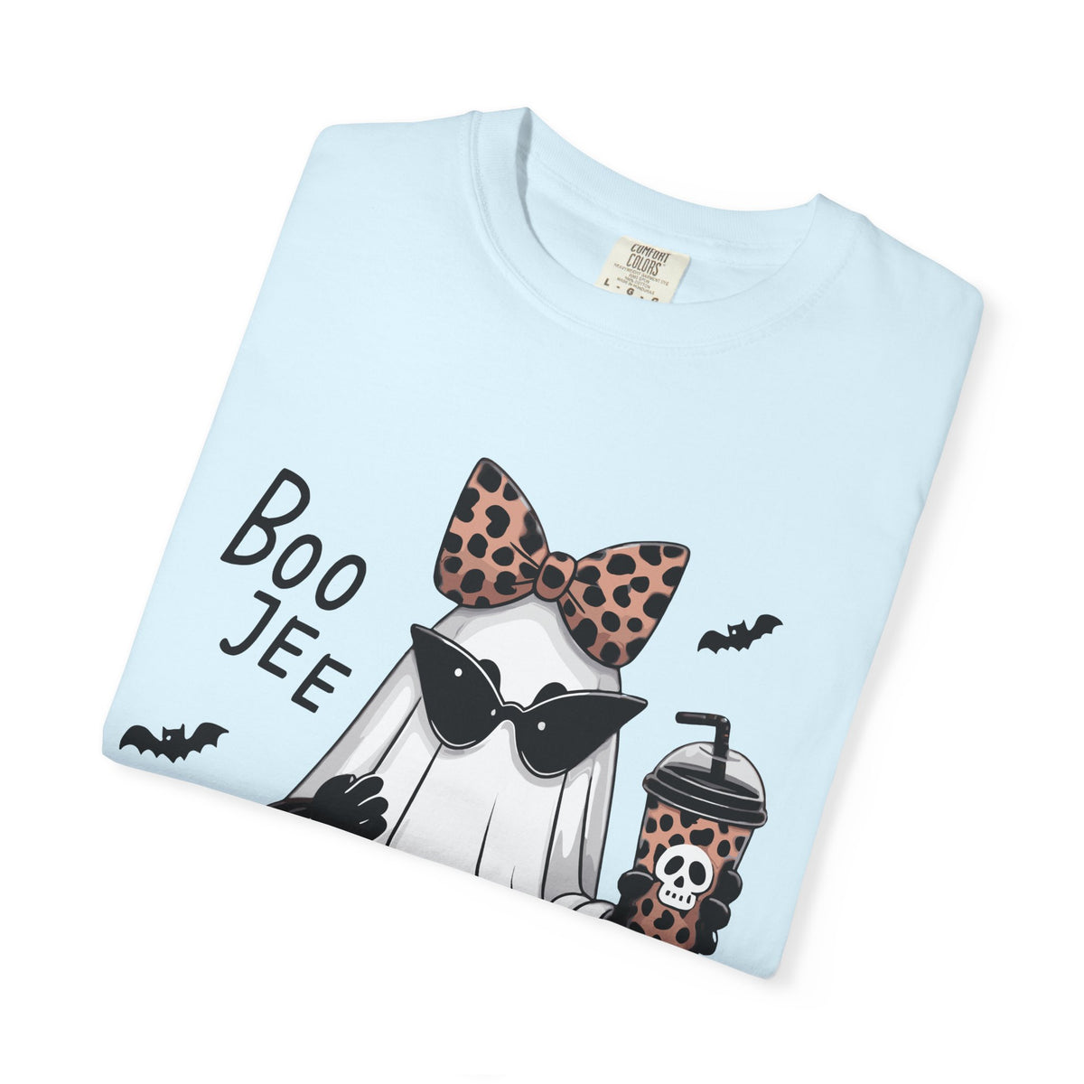 Boo Jee Leopard Ghost T‑Shirt — Cute Halloween Graphic Tee