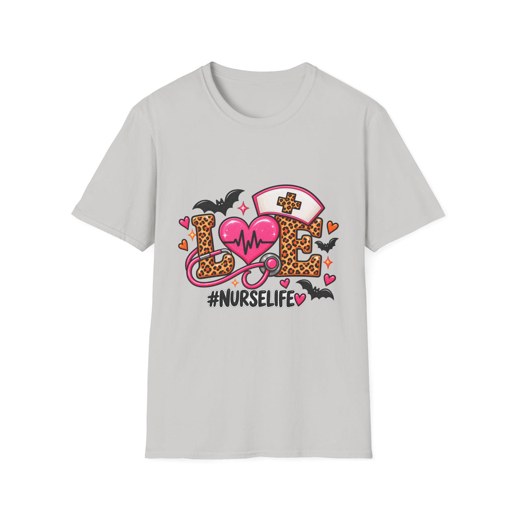 Nurse Life Love Graphic T-Shirt — #NURSELIFE Heart Stethoscope Design