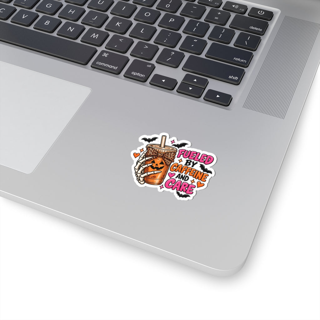 Fuelled by Caffeine and Care Halloween Sticker