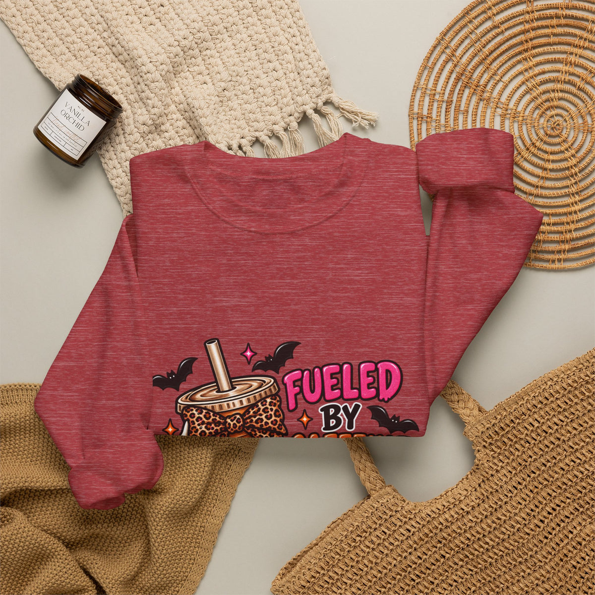 Halloween 'Fueled By Caffeine and Care' Sweatshirt