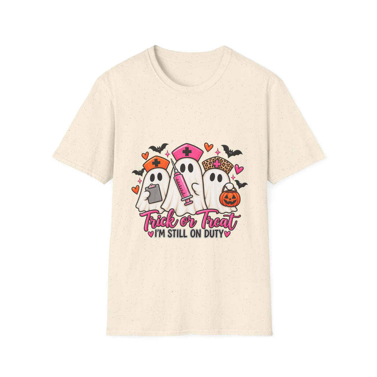 Halloween Nurse Ghosts T-Shirt – “Trick or Treat I’m Still On Duty”