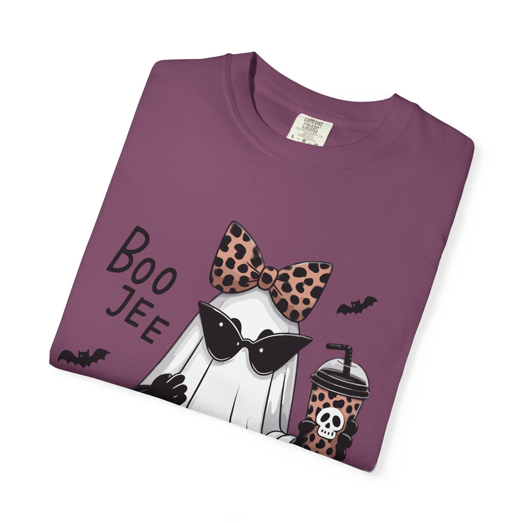 Boo Jee Leopard Ghost T‑Shirt — Cute Halloween Graphic Tee