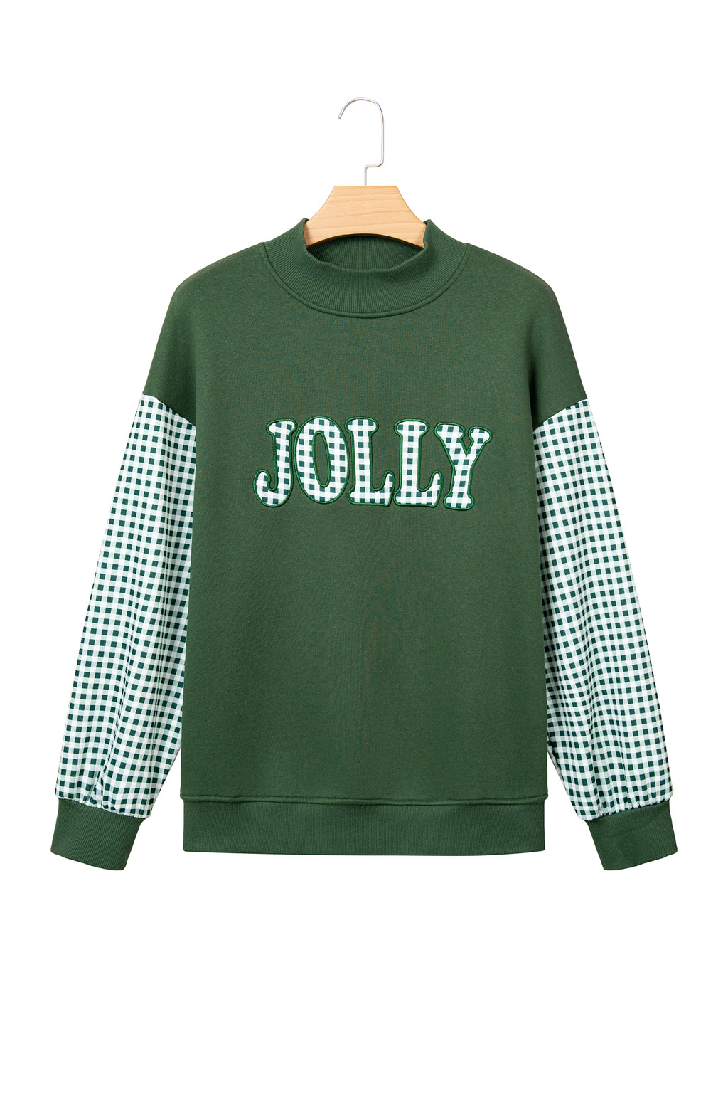 Carrot Gingham Plaid Oversized Pullover Sweatshirt
