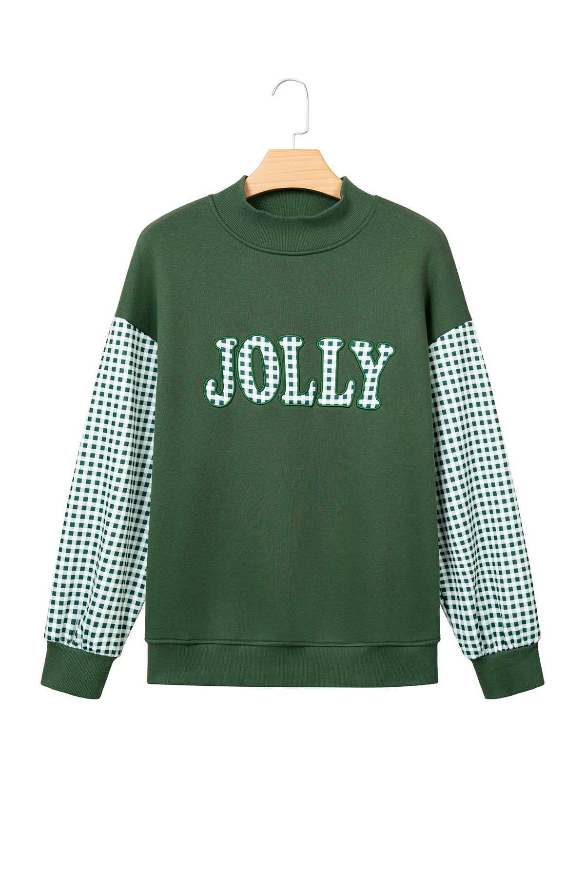 Carrot Gingham Plaid Oversized Pullover Sweatshirt