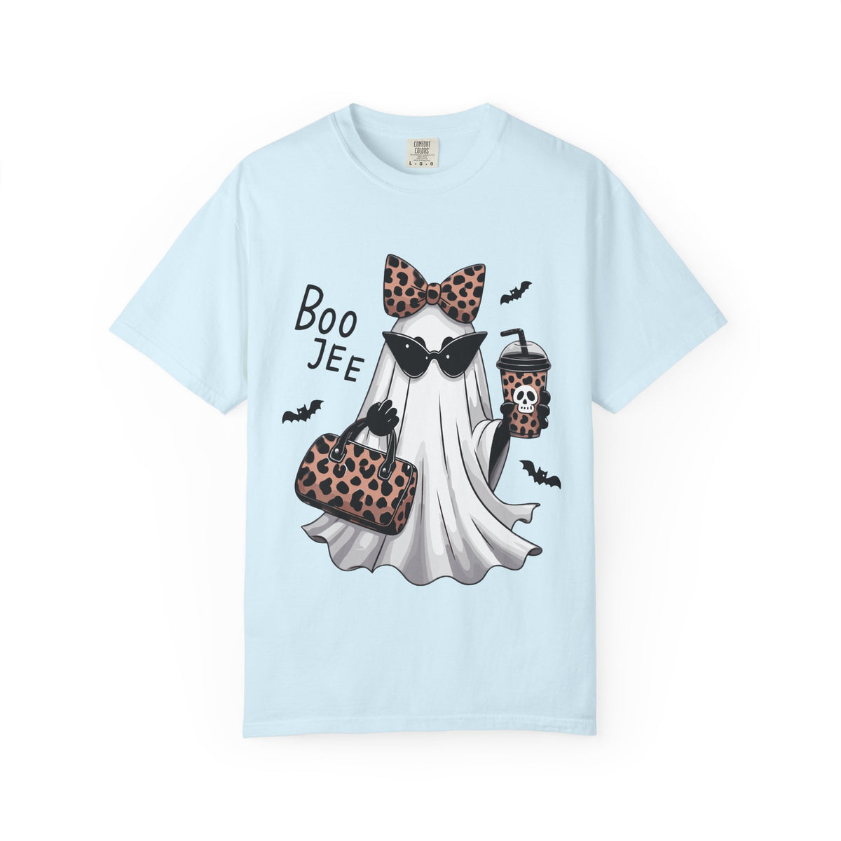 Boo Jee Leopard Ghost T‑Shirt — Cute Halloween Graphic Tee