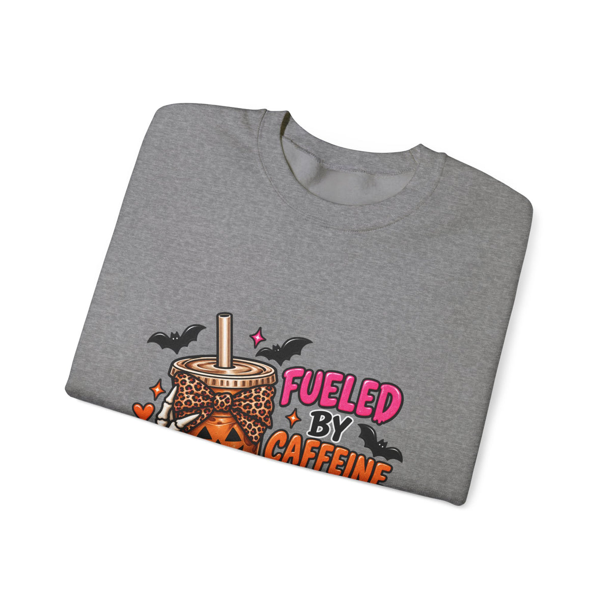 Halloween 'Fueled By Caffeine and Care' Sweatshirt