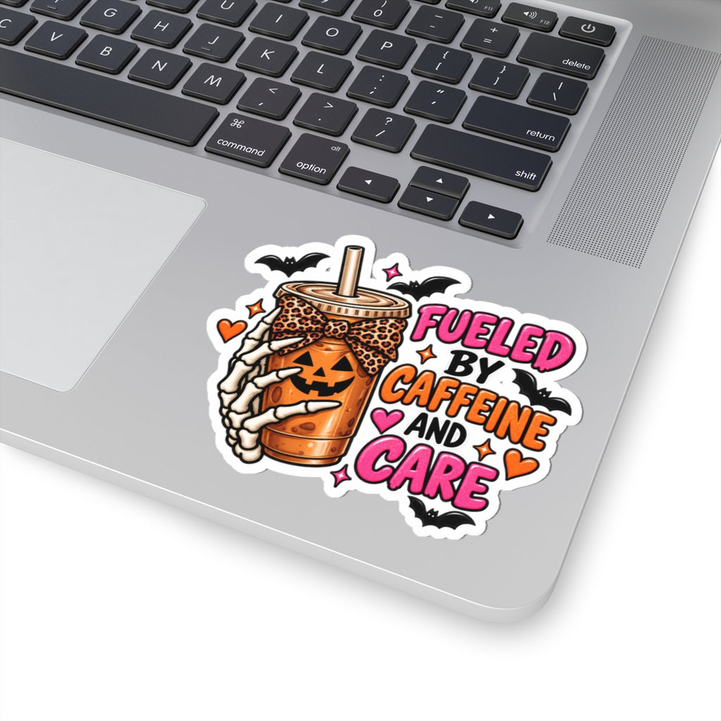 Fuelled by Caffeine and Care Halloween Sticker