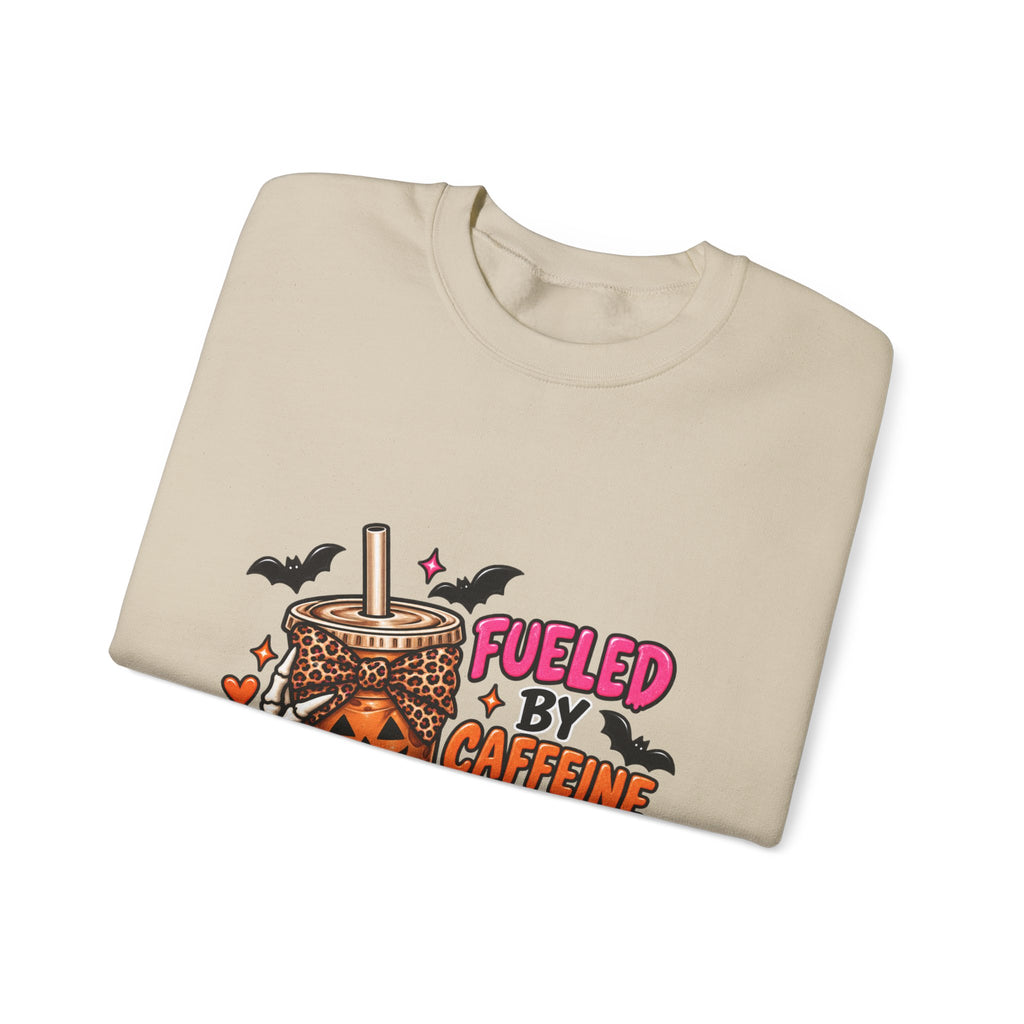 Halloween 'Fueled By Caffeine and Care' Sweatshirt