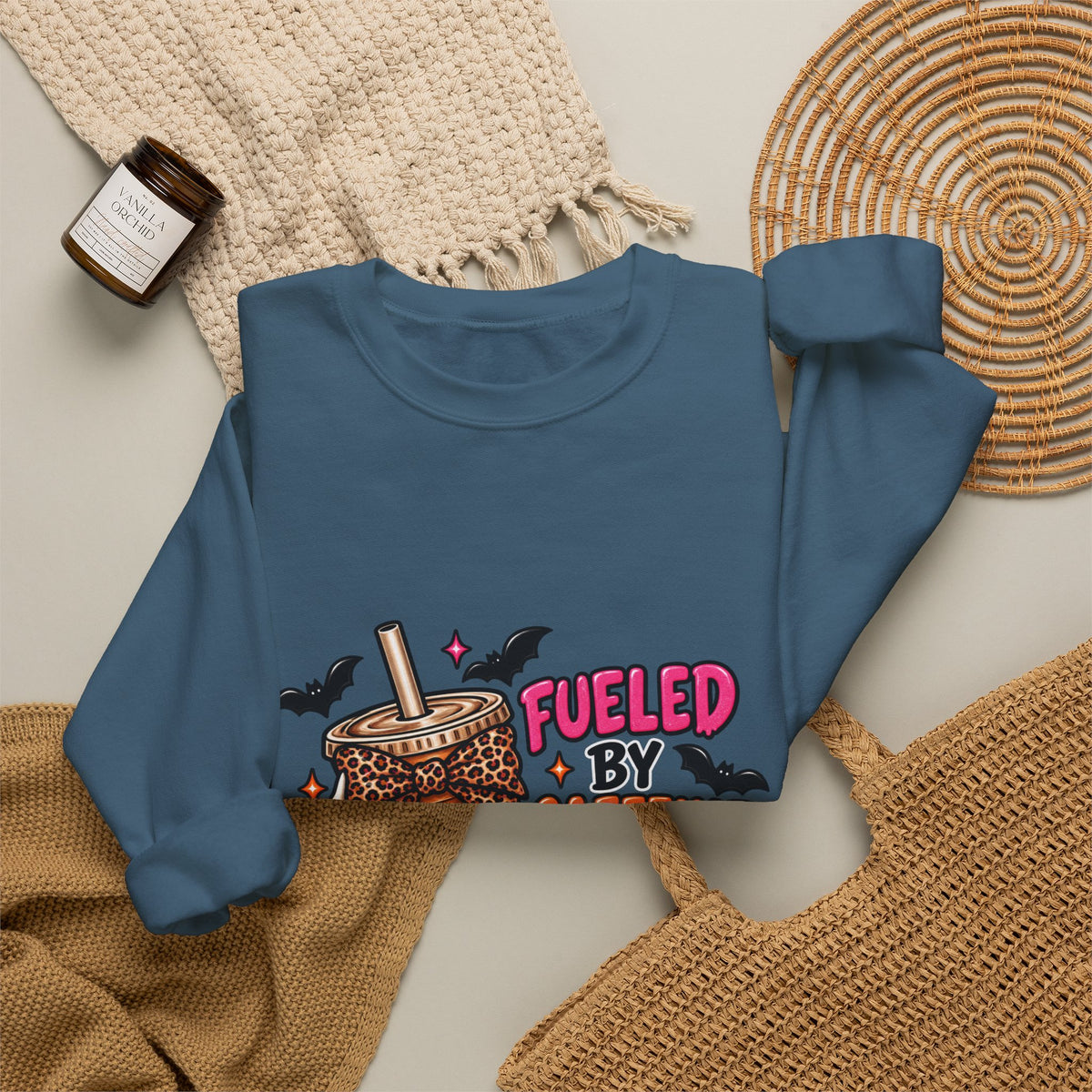 Halloween 'Fueled By Caffeine and Care' Sweatshirt