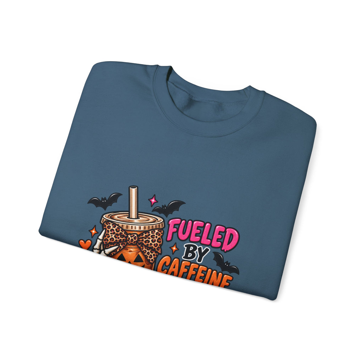 Halloween 'Fueled By Caffeine and Care' Sweatshirt
