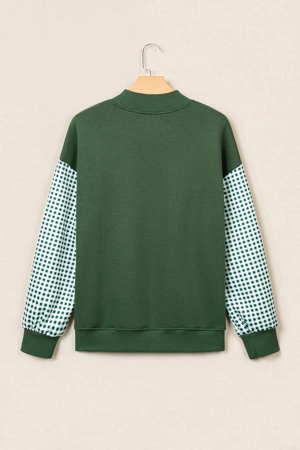 Carrot Gingham Plaid Oversized Pullover Sweatshirt