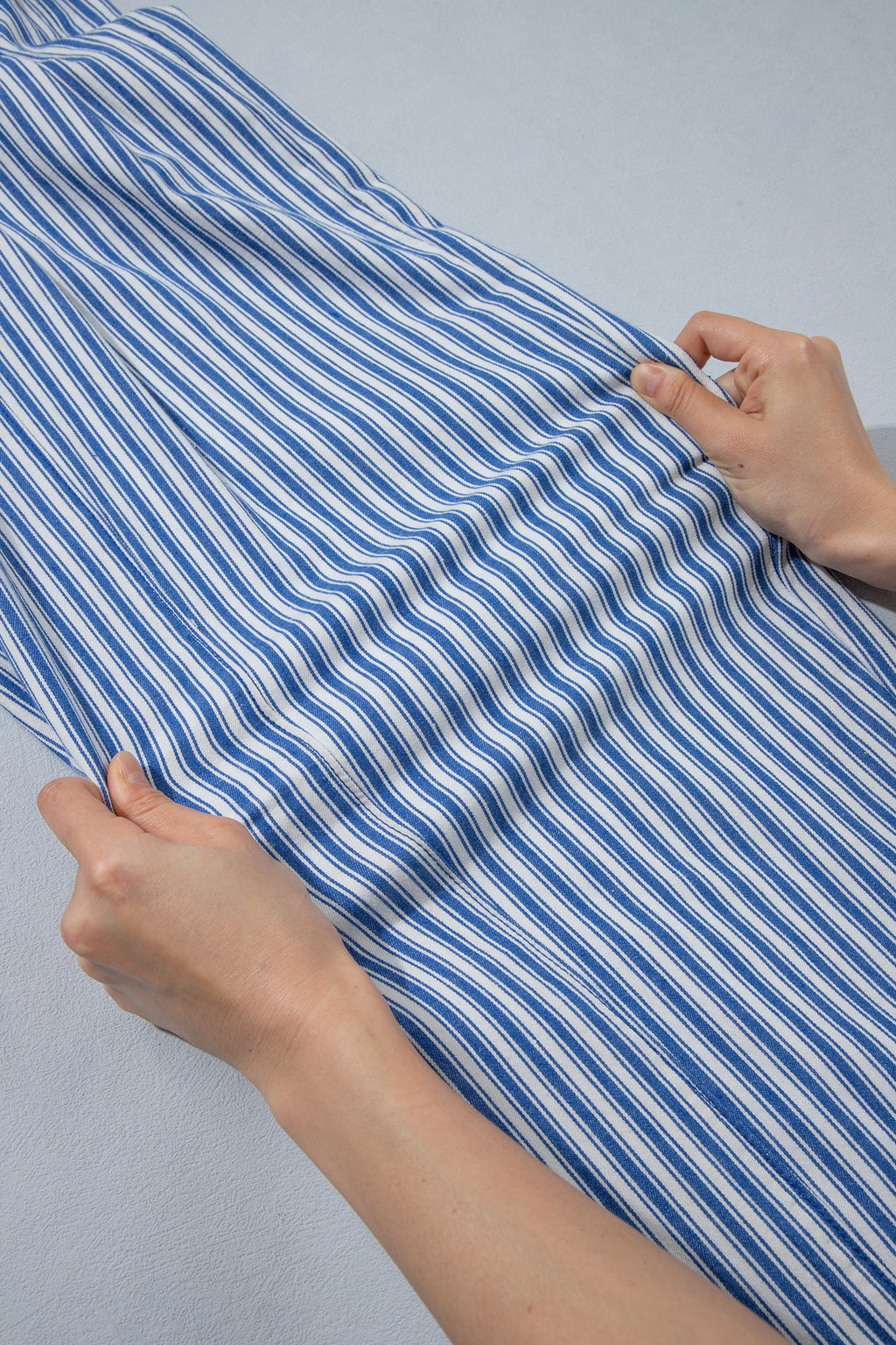 Blue Stripe Drawstring Casual Loose Pants